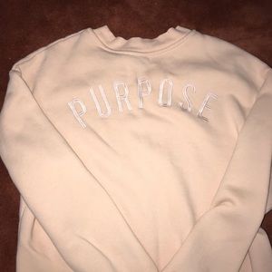 Baby pink crew neck sweatshirt
